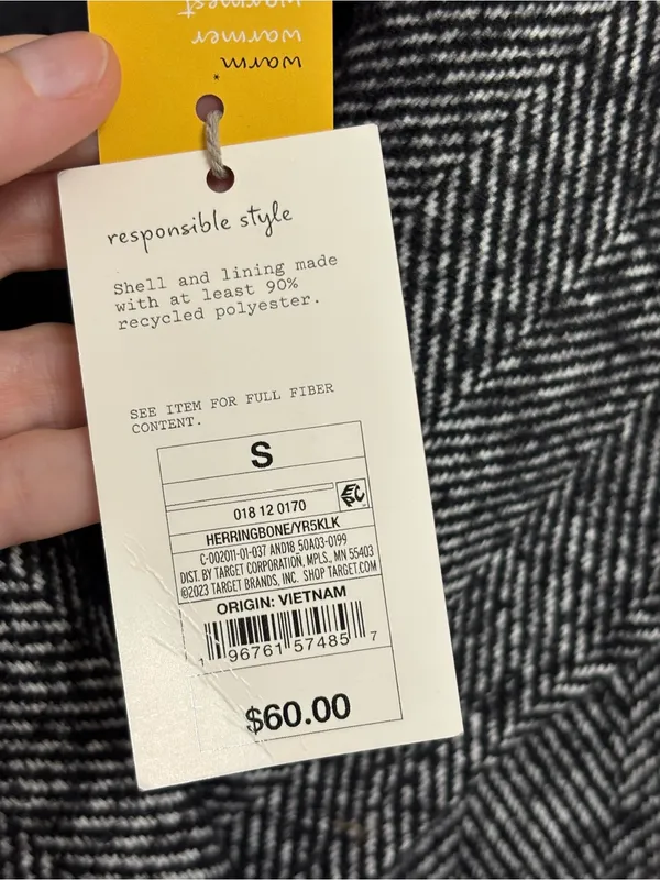 NEW Target A New Day Women’s Herringbone Oversized Peacoat - Size S - Image 5