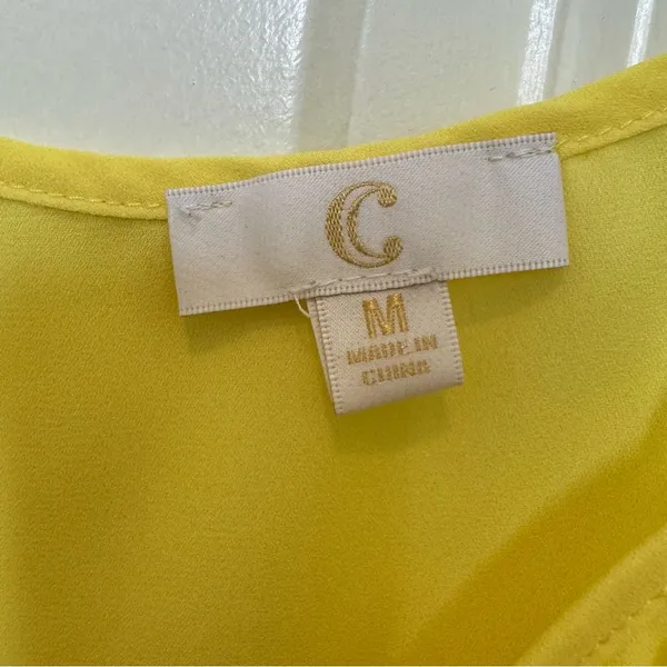Yellow honeycomb tank top Size M - Image 7