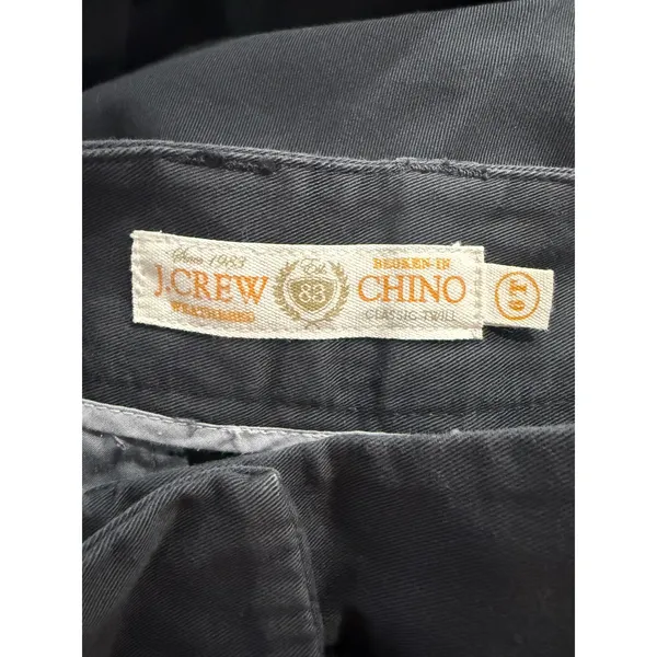 J.Crew Favorite Fit Broken-In Chino‎ Pants Womens 6T Black Wide Leg Cotton Twill - Image 4