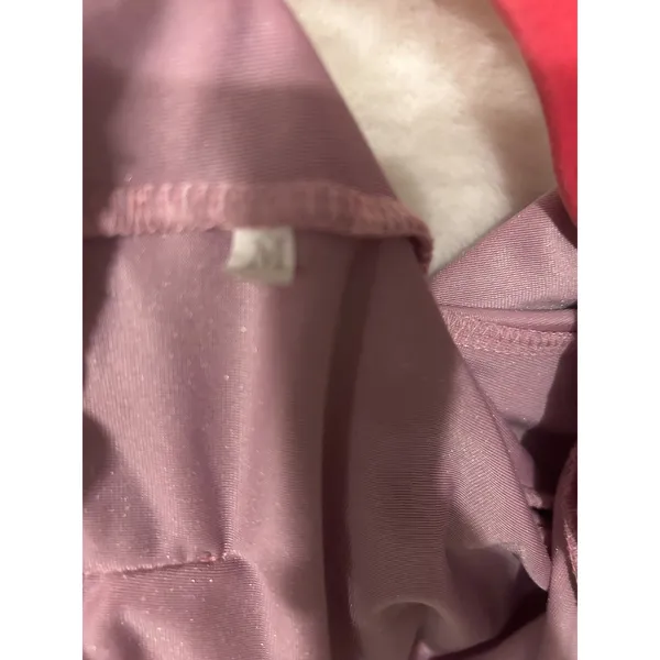 Juicy Couture Velour‎ Cropped Zip Up Hoodie Rhinestone Logo Mauve Pink Medium - Image 5
