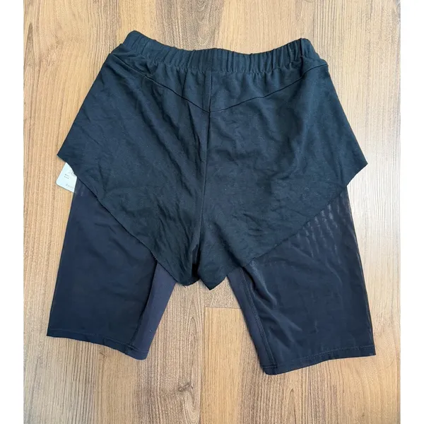 Aloha Island Alo Yoga Black Layered Mesh Lined Sunbathe Shorts‎ - Image 2