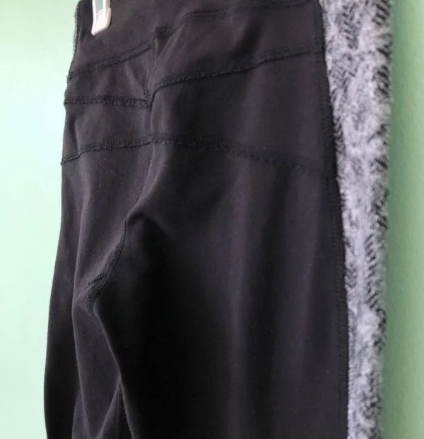Lululemon Black & Gray Yoga Pants Full Length Leggings - Image 4