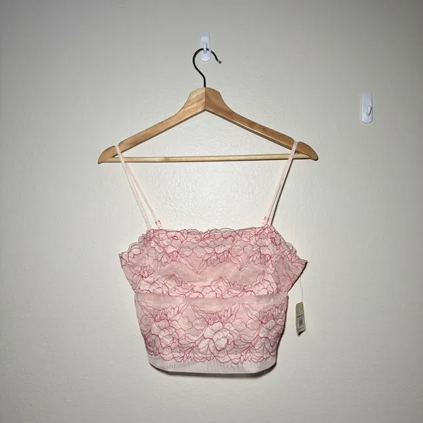 Free People Intimately | Double Date Embroidered Mesh Crop Camisole - Image 8