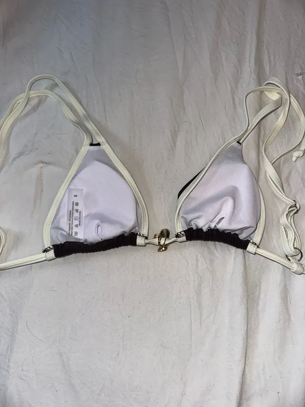 white + brown bikini set Size S #swimwear #summer - Image 3