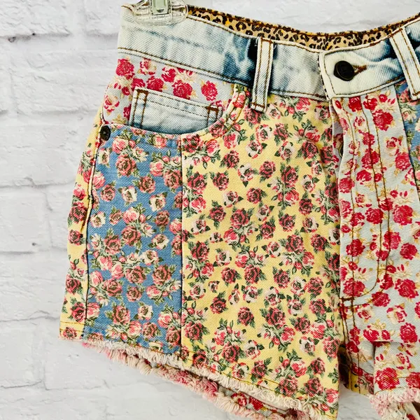 Farm Rio Floral Denim Shorts - Image 9