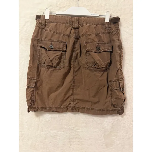 Gap Surplus Poplin Cargo Skirt Womens 10 Cotton Mini Utility Drawstring 2007 - Image 6