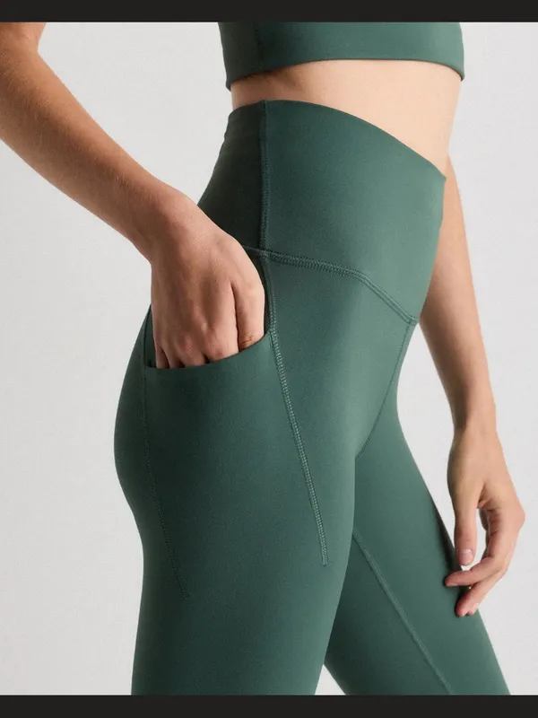 Quince Power-Up High-Rise‎ Training Pocket Legging Green Size S Yoga Pilates - Image 4