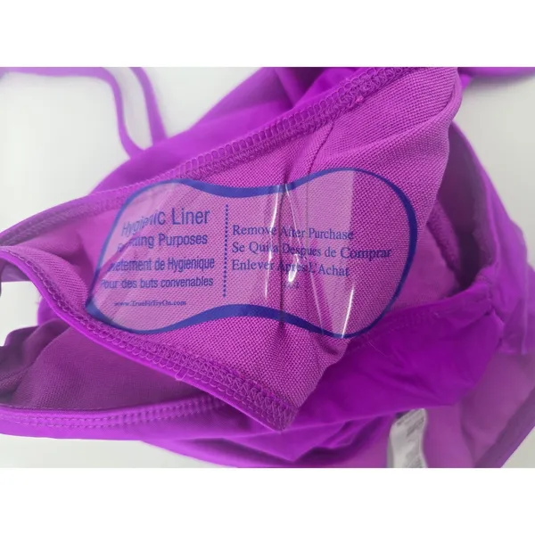 Good American Bikini Set Womens 4 Purple‎ Ruched High Waist Underwire Balconette - Image 6