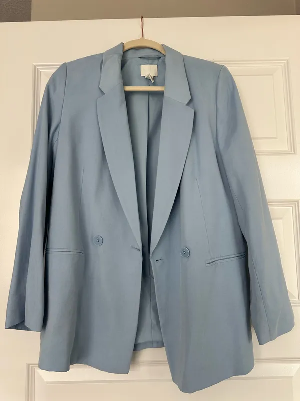 H&M Blazer Blue Light Oversized - Image 5