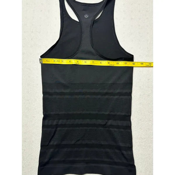 Lululemon Black Seamless Racerback Tank Top Size XS - Image 4