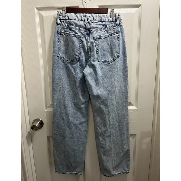 Good American Good 90s Relaxed Straight Leg Distressed Jeans Size 2/26 - Image 2