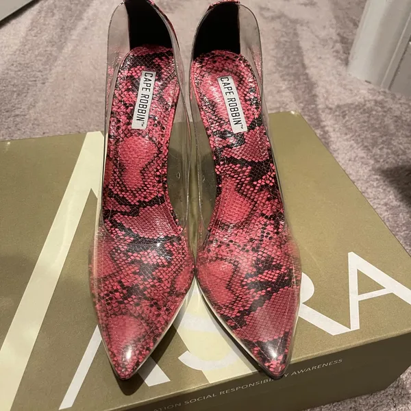 Nwot Cape Robbin Clear Transparent Pink Snake Pumps 9 - Image 12