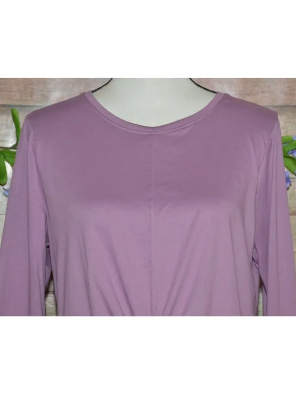 Free Fly Womens XL Twist-Front Long Sleeve Top Purple Athletic Athleisure MINT - Image 2