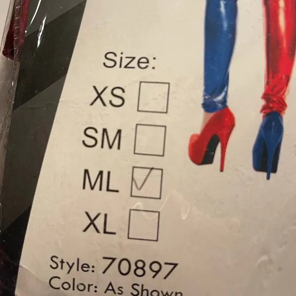 NEW Music Legs Harley Quinn Daddy's Lil Disaster Costume Size Medium Large - Image 6