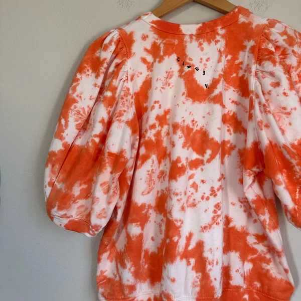 NWOT Clare V Tie Dye Puff Sleeve Sweatshirt - Image 11