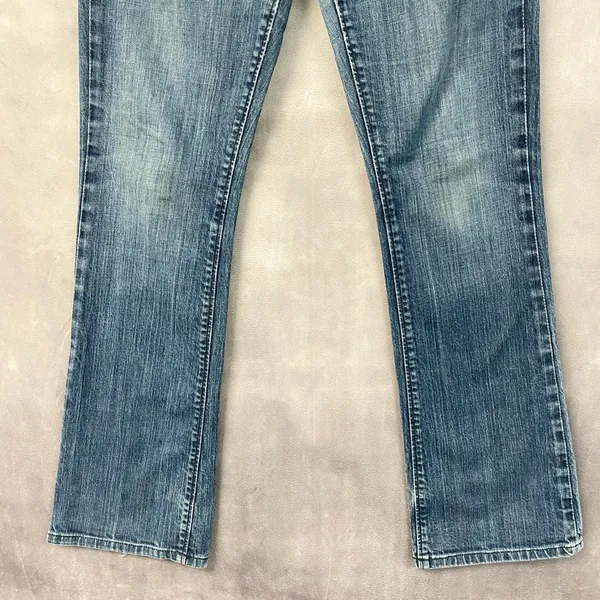 Y2K American Eagle Womens True Boot Jeans Size 6 Low Rise Stretch Indie McBling - Image 4