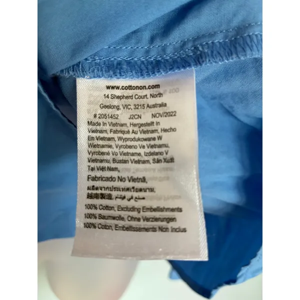 Cotton On Button Up Top Blue Women's Classic - Image 4