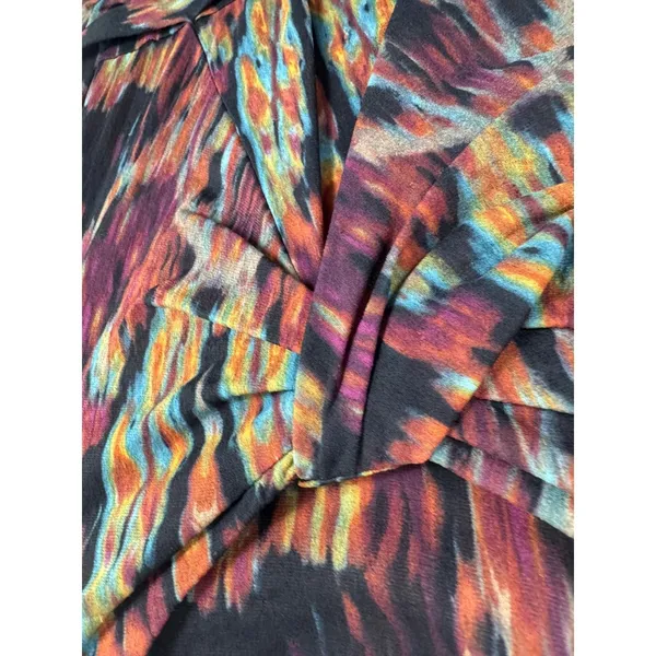 Classiques Entier‎ Silk Blend Abstract Ikat Twist V-Neck Sleeveless Blouse M - Image 3