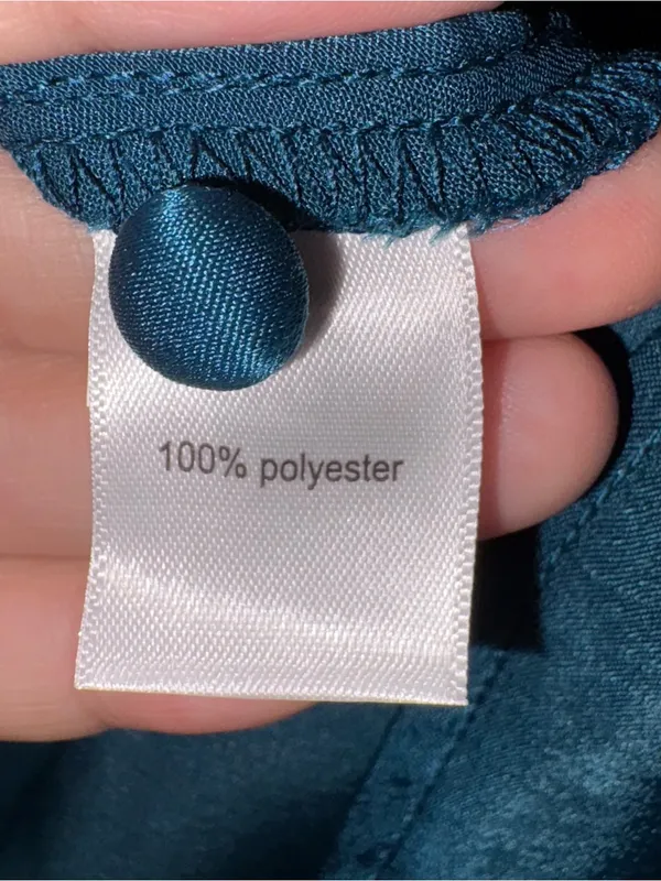 Maurices Women’s Fallon Satin‎ Blouse XL Split Relaxed Pullover Blue Keyhole NWT - Image 5