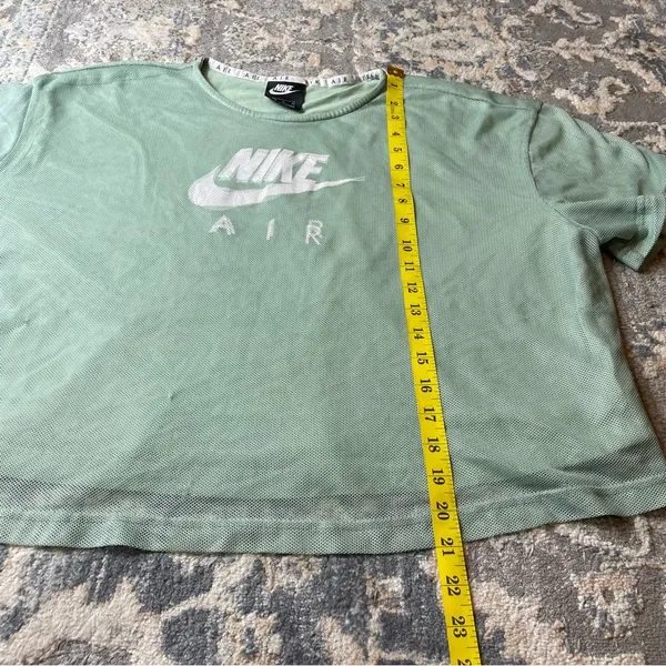 Nike Sage Green Mesh T-Shirt - Image 2