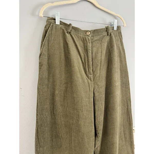 Pendleton Vintage Olive Green Straight Leg Corduroy High Rise Pants Women’s 10 - Image 3