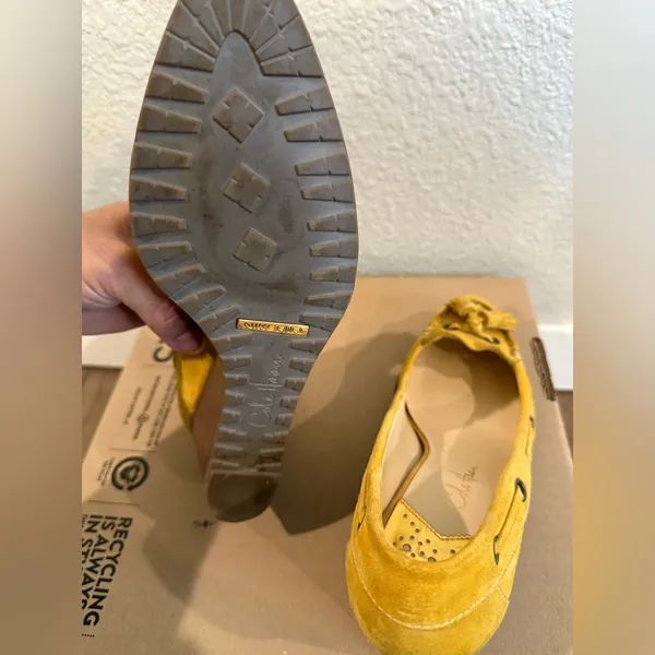 Cole Haan Nike Air Soles‎ Wedges Women's F8 D25497 Mustard Yellow Size 8B - Image 8