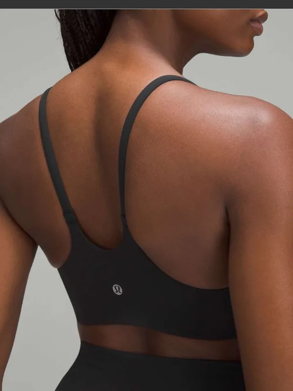 Lululemon Wunder Train Strappy Racer Bra Black Size 4 - Image 2