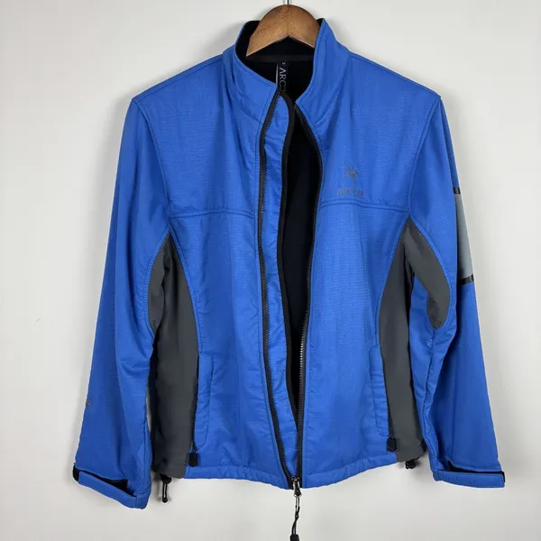 Arc'teryx Windstopper Jacket Women Medium Blue Full Zip Softshell Outdoor Hiking - Image 7