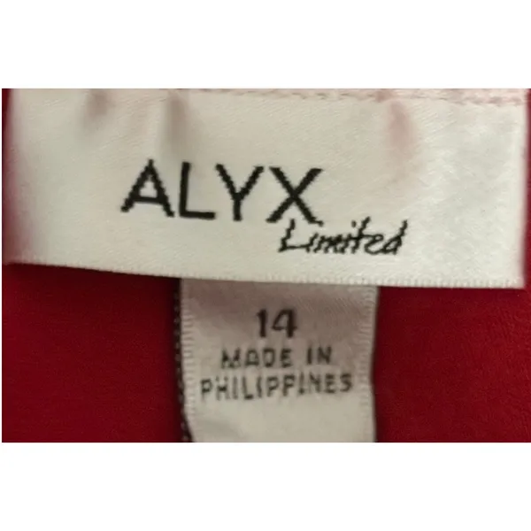 Alyx Limited Women's Red Short Sleeve V-Neckline Sheath Dress Size 14 - Image 3