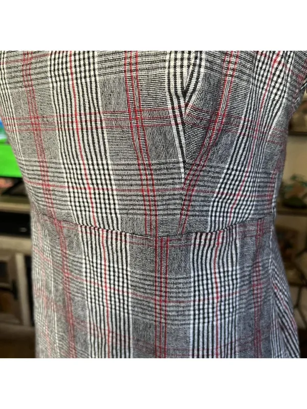 Hollister Y2K coquette preppy dark academia plaid mini dress size medium 🤎 - Image 6