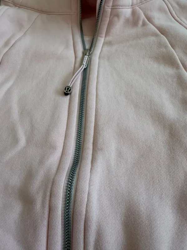 LULULEMON Pink Crop Hooded Zip Sweatshirt Size 8 - Image 8