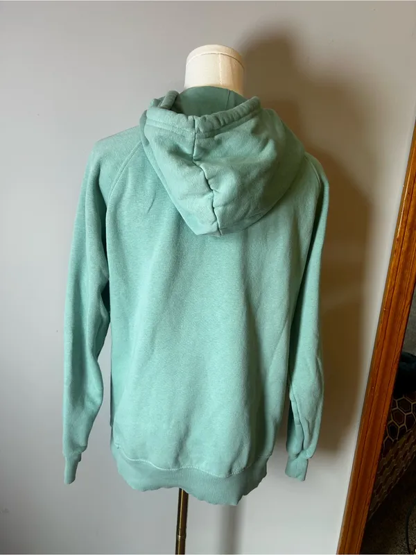 The North Face Mint Teal Pullover Hoodie with White Logo Size M - Image 2