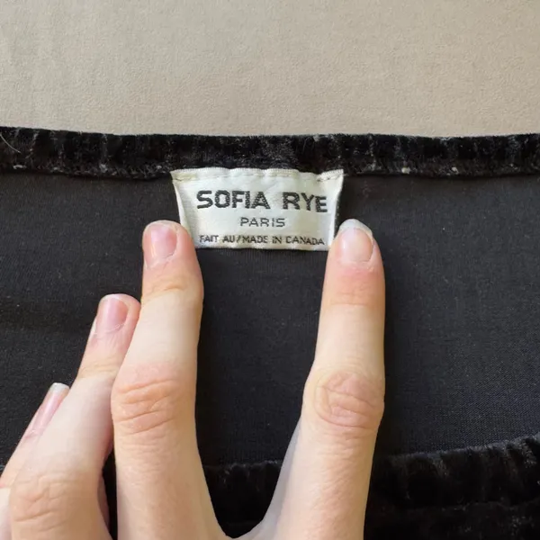 Vintage Sofia Rye Paris Tiered Velvet Dress - Image 5