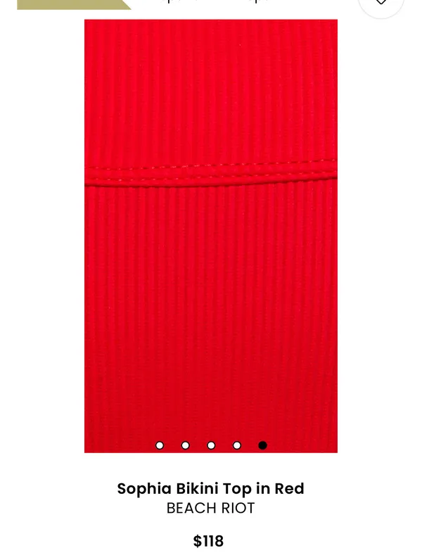 Beach Riot Red Bikini Top - Image 6