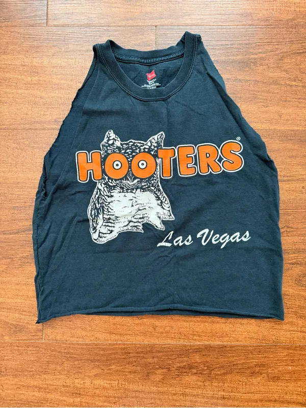 Hooters Black Tank with Orange and White Las Vegas - Image 3