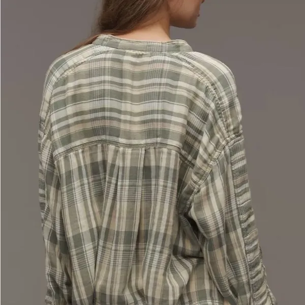 Pilcro Long-Sleeve Buttondown Swing Top - Image 6