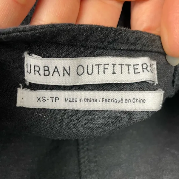 Urban Outfitters‎ Black Linen Blend Sweetheart Fitted Mini Dress - Image 8