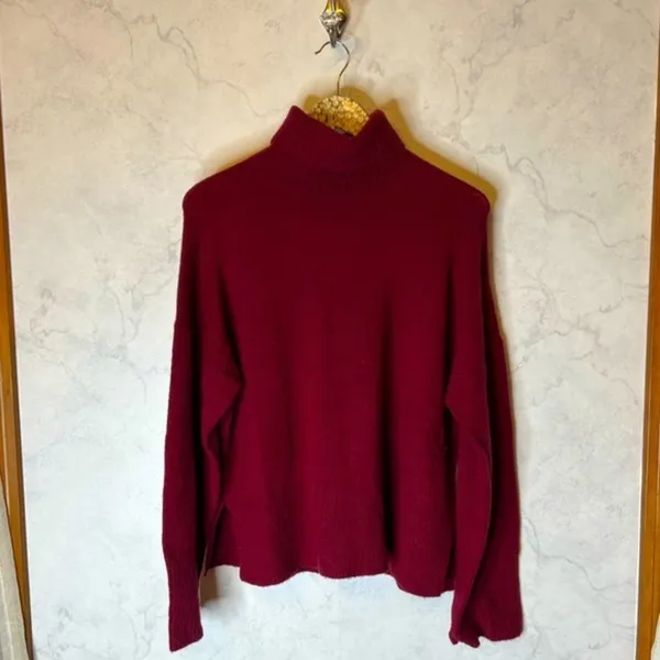 J. Crew Red Turtleneck Sweater in Supersoft Yarn - Image 2