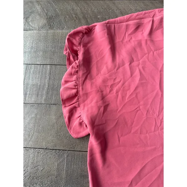 Loft Women's Pink Short Sleeve Blouse Size XL‎ - Image 4