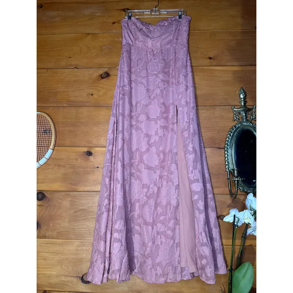 Lulus Garden of Romance Rusty Rose Burnout Maxi Dress Gala Cruise - Large - Image 2