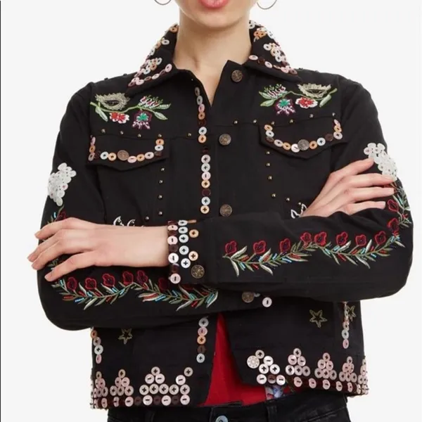 Desigual Ferrara Embroidered Embellished Jacket - Image 2