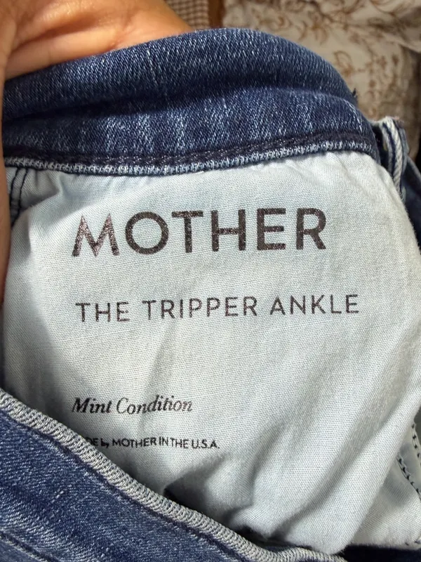 MOTHER The Tripper Ankle Jeans Mint Condition Blue Size 25 - Image 8