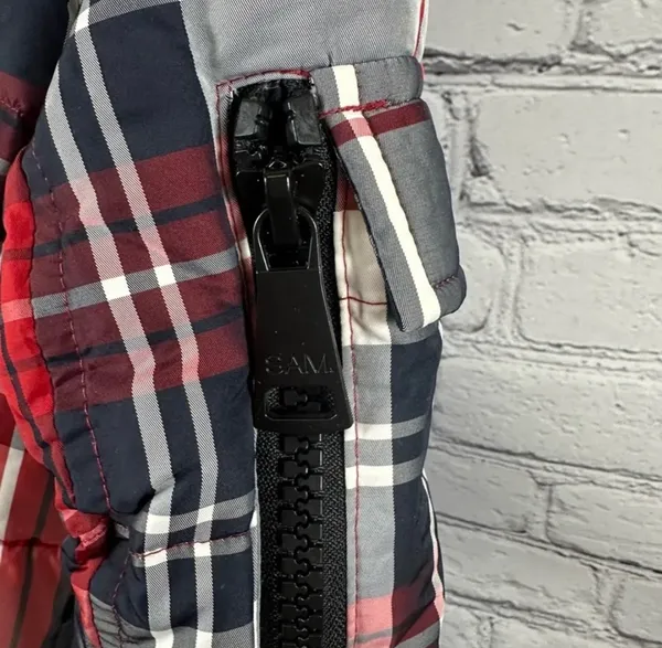 SAM. Freestyle Down Bomber Jacket Alpine Plaid Wind & Water Resistant XS NWT - Image 11