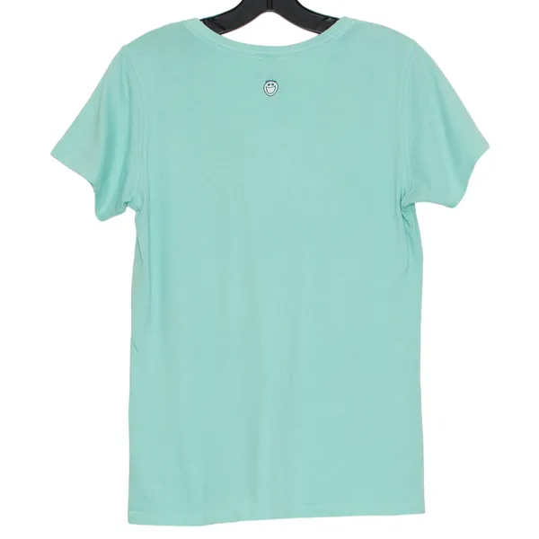 Life Is Good Top Hello Sunshine Cottage Academia Boho Minimalist Blue Size Small - Image 2