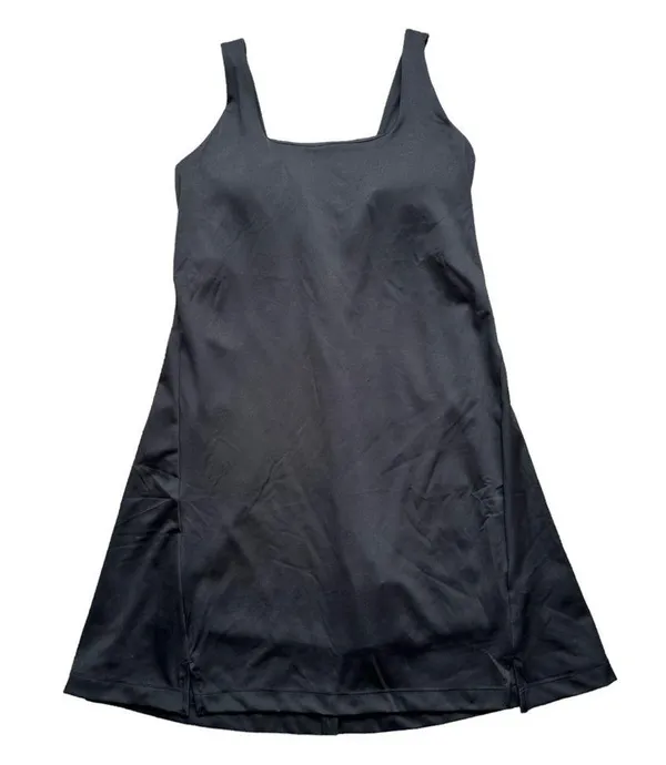 🆕Old Navy Active Black PowerSoft Square Neck Athletic Dress - Image 3