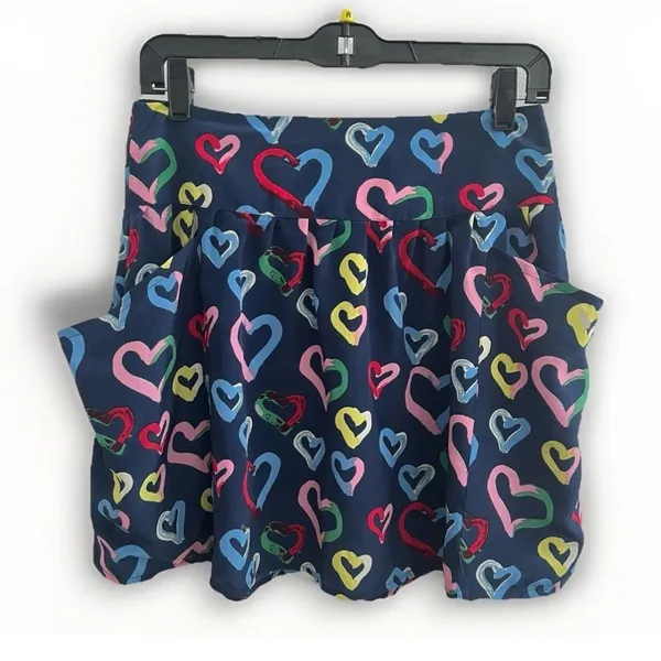 NEW Urban Outfitters mini skirt heart Rainbow Colorful size 2 - Image 2