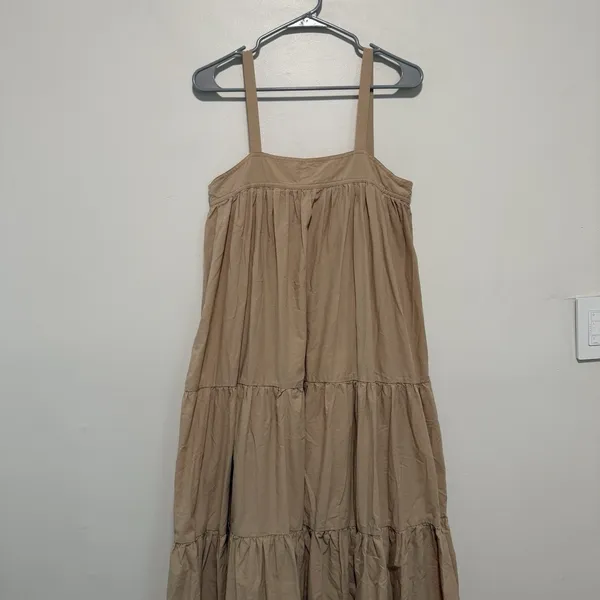 ARAMINTA JAMES Sunset Tiered Maxi Dress in‎ Tan Size Small - Image 3