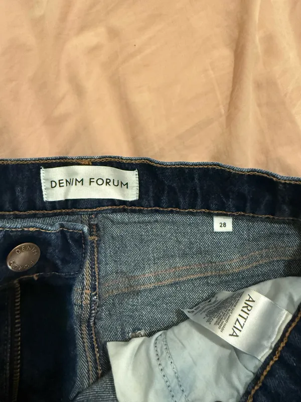Aritzia Denim Forum Alba Micro Denim Skirt dark wash - Image 5