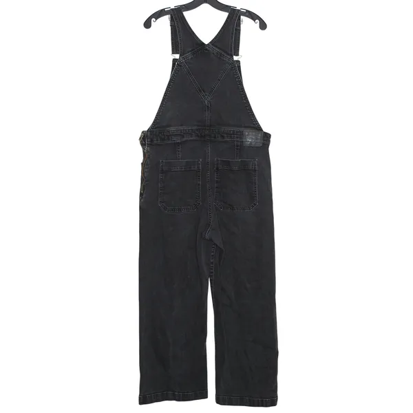 Levis Denim Overalls Mile High Wide Leg Crop Y2K Grunge 90s Streetwear Black 33 - Image 7
