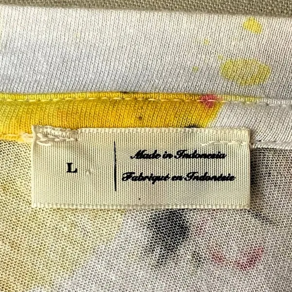 ANTHROPOLOGIE Vintage Flowers & Lemons T-Shirt by MEADOW RUE ~ Women's LARGE - Image 7